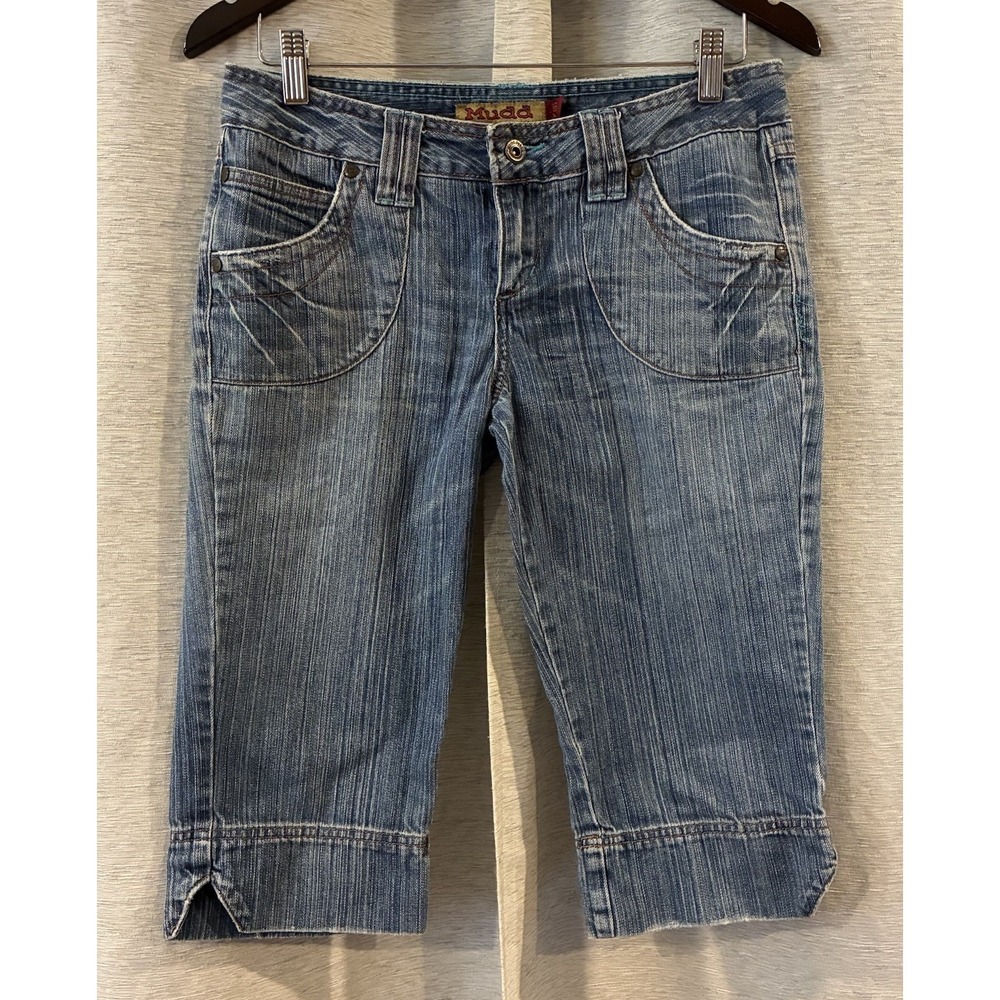 Mudd Women's Capri Jeans Size 7 Blue Low Rise Crop Y2K
